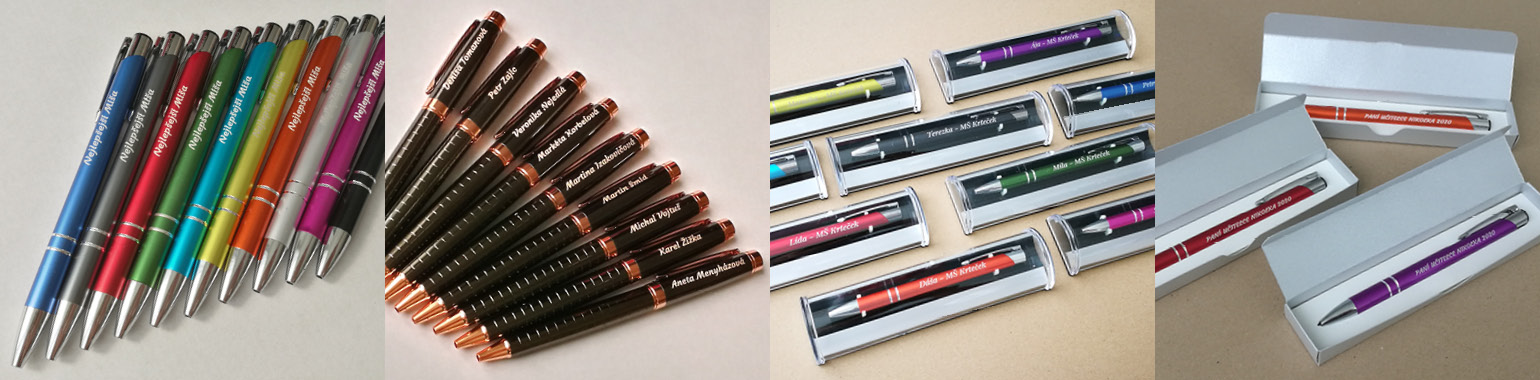 Kovové propisky se jménem