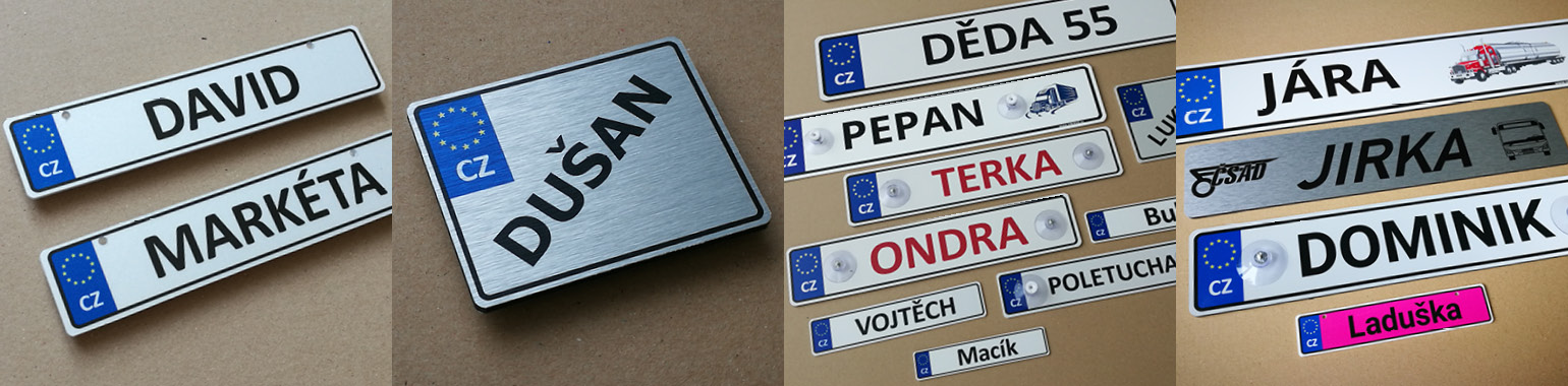 Imitace značky auta s vlastním potiskem