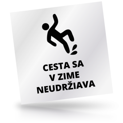 Cesta sa v zime neudržiava - čtvercové označení