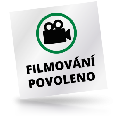 Filmování povoleno - čtvercové označení