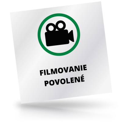 Filmovanie povolené - čtvercové označení
