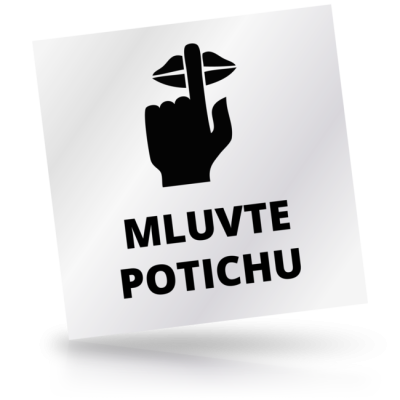 Mluvte potichu - čtvercové označení