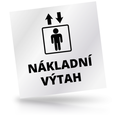 Nákladní výtah - čtvercové označení