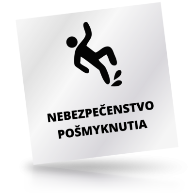 Nebezpečenstvo pošmyknutia - čtvercové označení