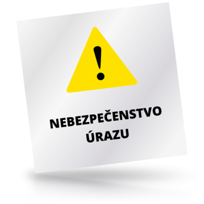 Nebezpečenstvo úrazu - čtvercové označení
