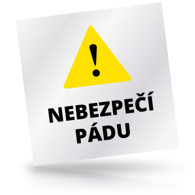 Nebezpečí pádu - čtvercové označení