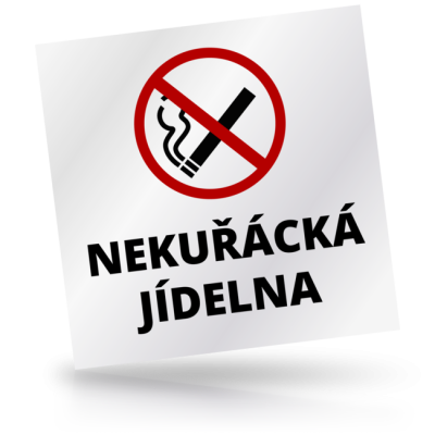Nekuřácká jídelna - čtvercové označení
