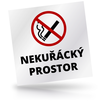 Nekuřácký prostor - čtvercové označení