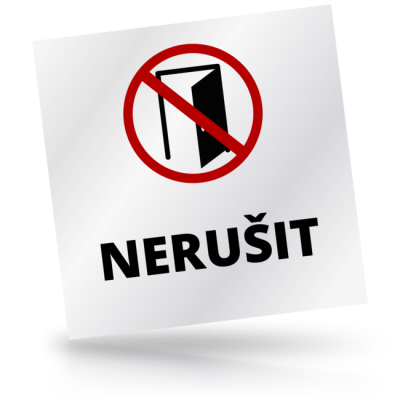 Nerušit - čtvercové označení