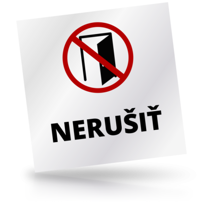 Nerušiť - čtvercové označení