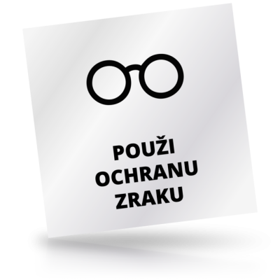 Použi ochranu zraku - čtvercové označení