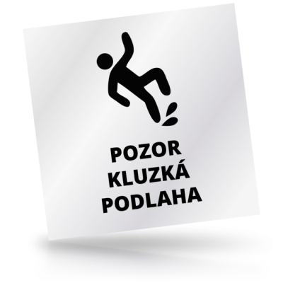 Pozor kluzká podlaha - čtvercové označení