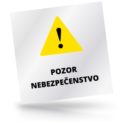 Pozor nebezpečenstvo - čtvercové označení