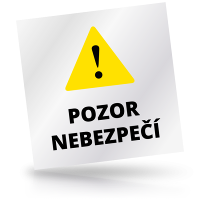 Pozor nebezpečí - čtvercové označení