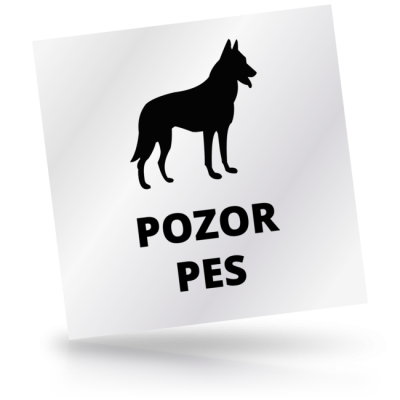 Pozor pes - čtvercové označení