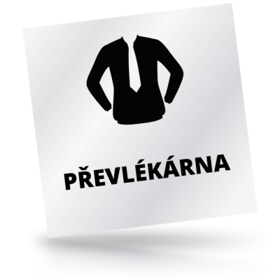 Převlékárna - čtvercové označení
