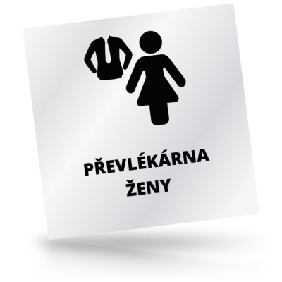 Převlékárna ženy - čtvercové označení