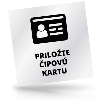 Priložte čipovú kartu - čtvercové označení