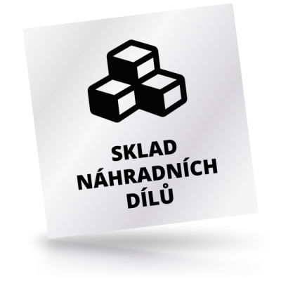 Sklad náhradních dílů - čtvercové označení