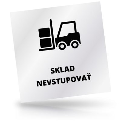 Sklad nevstupovať - čtvercové označení