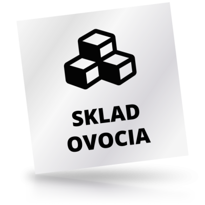 Sklad ovocia - čtvercové označení