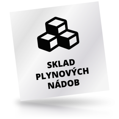 Sklad plynových nádob - čtvercové označení