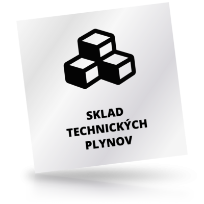 Sklad technických plynov - čtvercové označení