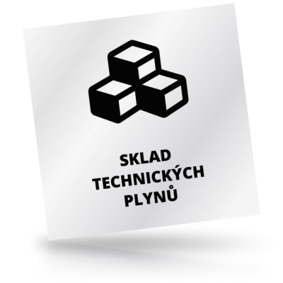Sklad technických plynů - čtvercové označení