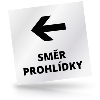 Směr prohlídky 06 - čtvercové označení