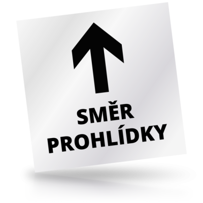Směr prohlídky 07 - čtvercové označení