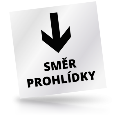 Směr prohlídky 08 - čtvercové označení