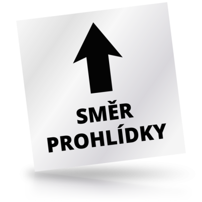 Směr prohlídky 03 - čtvercové označení