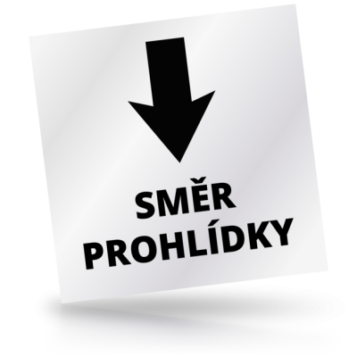 Směr prohlídky 04 - čtvercové označení