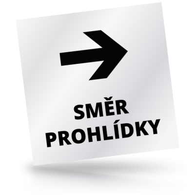 Směr prohlídky 05 - čtvercové označení
