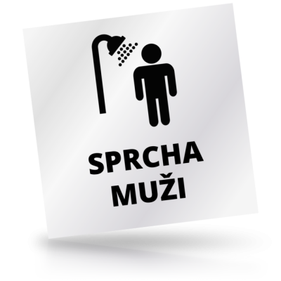 Sprcha muži - čtvercové označení