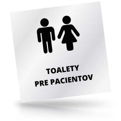 Toalety pre pacientov - čtvercové označení