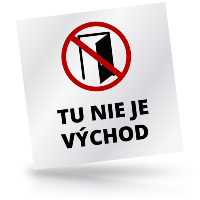 Tu nie je východ - čtvercové označení