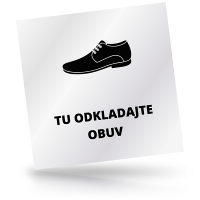 Tu odkladajte obuv - čtvercové označení