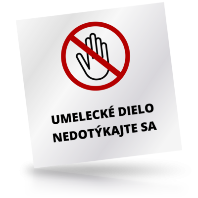 Umelecké dielo nedotýkajte sa - čtvercové označení