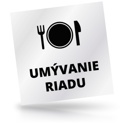 Umývanie riadu - čtvercové označení