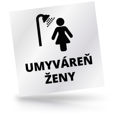 Umyváreň ženy - čtvercové označení