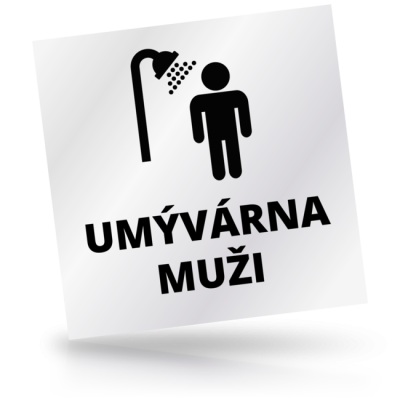 Umývárna muži - čtvercové označení