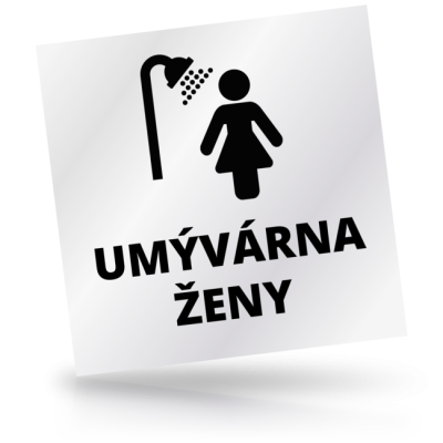 Umývárna ženy - čtvercové označení