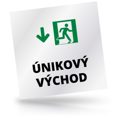 Únikový východ 04 - čtvercové označení