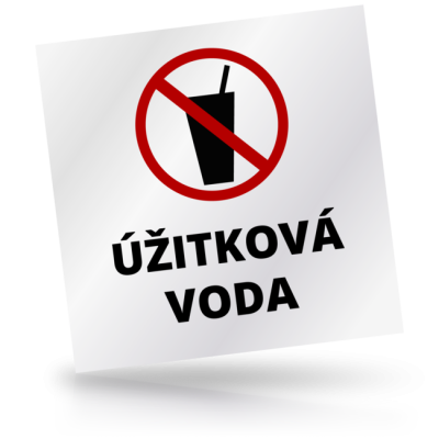 Úžitková voda - čtvercové označení