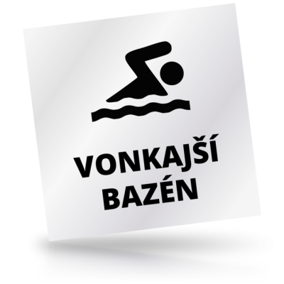 Vonkajší bazén - čtvercové označení
