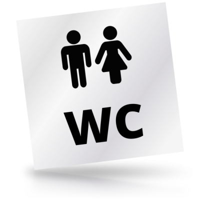 WC 01 - čtvercové označení