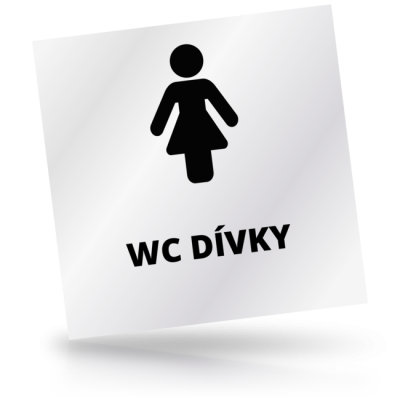 WC dívky - čtvercové označení