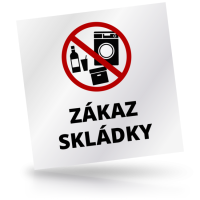 Zákaz skládky - čtvercové označení