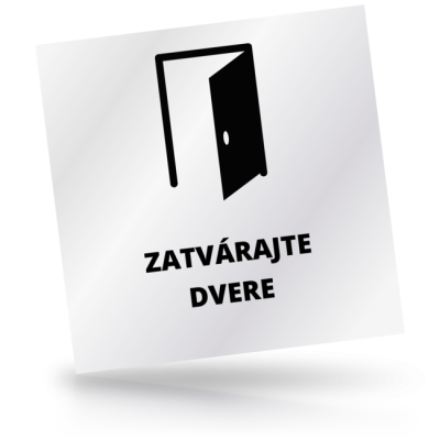 Zatvárajte dvere - čtvercové označení